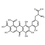 CAS 登录号：23241-56-7， 7-[5-(2-氨基-2-羧基乙基)-2-羟基苯基]-3,5,6,8-四羟基-9,10-二氧代-9,10-二氢-1,2-蒽二甲酸