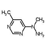 CAS 登录号：23372-26-1， 4-甲基-6-(1-甲基肼基)嘧啶