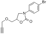 CAS 登录号:23598-66-5, 3-(4-溴苯基)-5-(2-丙炔基氧基甲基)恶唑烷-2-酮