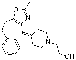 CAS#: 23598-98-3, 4-(9,10-Dihydro-2-Methyl-4H-Benzo[5,6]Cyclohept[1,2-d]Oxazol-4-Ylidene)-1-Piperidineethanol