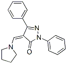 CAS 登录号：23711-44-6， 2,5-二苯基-4-(1-吡咯烷基亚甲基)-2H-吡唑-3(4H)-酮