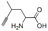 CAS 登录号：23840-12-2， 2-氨基-4-甲基-5-己炔酸