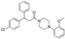 CAS 登录号：23902-91-2， 3-(4-氯苯基)-3-苯基-1-[4-(2-甲氧基苯基)-1-哌嗪基]-1-丙酮