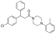 CAS 登录号：23904-87-2， 3-(4-氯苯基)-3-苯基-1-[4-(2-甲基苯基)-1-哌嗪基]-1-丙酮
