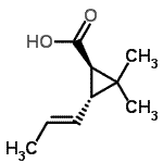 CAS 登录号：240494-66-0， (1R,3R)-2,2-二甲基-3-[(E)-丙-1-烯基]环丙烷-1-羧酸