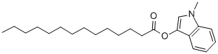 CAS 登录号：24263-92-1， N-甲基吲哚酚肉豆蔻酸酯