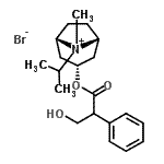 CAS 登录号：24358-20-1， (3-内)-3-[(3-羟基-2-苯基丙酰基)氧基]-8-异丙基-8-甲基-8-铵双环[3.2.1]辛烷溴化物