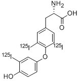 CAS 登录号：24359-14-6， O-[4-羟基-3-(125I)碘苯基]-3,5-二(125I)碘-L-酪氨酸