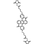 CAS 登录号：243670-15-7， 1,1'-{(8,16-二氧代-8,16-二氢二苯并[A,J]苝-2,10-二基)二[氧基(1-氧代-4,1-丁烷二基)氧基]}二(2,5-吡咯烷二酮)