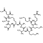 CAS 登录号：243843-42-7， L-赖氨酰-D-精氨酰-D-蛋氨酰-D-赖氨酰-D-缬氨酰-L-丙氨酰-L-赖氨酰-D-天冬氨酰胺酰-D-丙氨酰-D-谷氨酰胺