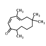 CAS 登录号：24405-90-1， (2Z,4E)-4,7,7,11-四甲基-2,4-环十一碳二烯-1-酮