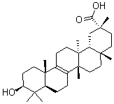 CAS 登录号：24480-44-2， (20R)-3-氧代-D:C-弗瑞德齐墩果-8-烯-29-酸