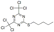CAS 登录号：24481-70-7， 2-(戊基硫代)-4,6-二(三氯甲基)-1,3,5-三嗪