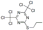 CAS 登录号：24504-17-4， 2-(丙硫基)-4,6-二(三氯甲基)-1,3,5-三嗪
