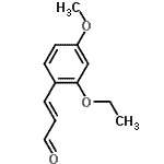 CAS 登录号：245650-60-6， (2E)-3-(2-乙氧基-4-甲氧基苯基)丙烯醛