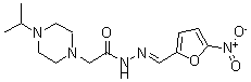 CAS 登录号：24637-21-6， N'-[(5-硝基呋喃-2-基)亚甲基]-4-异丙基-1-哌嗪乙酰肼