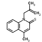 CAS 登录号：24946-05-2， 4-甲基-1-(2-甲基-2-丙烯-1-基)-2(1H)-喹啉硫酮