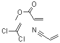 CAS 登录号：24968-80-7， 2-丙烯酸甲酯与 1,1-二氯乙烯和 2-丙烯腈的聚合物