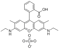 CAS 登录号:25152-49-2, 9-(2-羧基苯基)-3,6-二(乙基氨基)-2,7-二甲基-呫吨鎓内盐