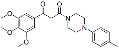 CAS 登录号：25174-61-2， 1-(对甲苯基)-4-[3-(3,4,5-三甲氧基苯基)-1,3-二氧代丙基]哌嗪