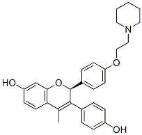 CAS 登录号：252555-01-4， (2S)-3-(4-羟基苯基)-4-甲基-2-[4-[2-(1-哌啶基)乙氧基]苯基]-2H-苯并吡喃-7-醇