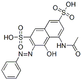 CAS 登录号：25317-20-8， 5-(乙酰氨基)-4-羟基-3-(苯基偶氮)萘-2,7-二磺酸