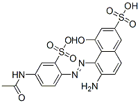 CAS 登录号：25317-34-4， 5-[(4-乙酰氨基-2-磺酸基苯基)偶氮]-6-氨基-4-羟基萘-2-磺酸