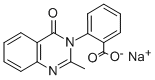 CAS 登录号：2532-91-4， 2-(2-甲基-4-氧代喹唑啉-3-基)苯甲酸钠
