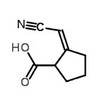CAS 登录号：25341-90-6， (2Z)-2-(氰基甲基烯)环戊烷羧酸