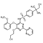 CAS 登录号：253688-60-7， N-[6-(2-羟基乙氧基)-5-(2-甲氧基苯氧基)-2,2'-联嘧啶-4-基]-4-(1-羟基-2-甲基-2-丙基)苯磺酰胺