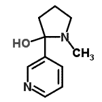 CAS 登录号：25429-24-7， 1-甲基-2-(3-吡啶基)-2-吡咯烷醇