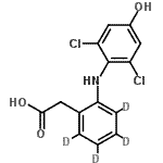 CAS 登录号：254762-27-1， {2-[(2,6-二氯-4-羟基苯基)氨基](<sup>2</sup>H<sub>4</sub>)苯基}乙酸