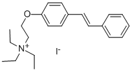 CAS#: 2551-76-0, Triethyl-[2-[4-[(E)-2-Phenylethenyl]Phenoxy]Ethyl]Azanium Iodide