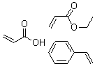 CAS 登录号：25585-77-7， 2-丙烯酸与苯乙烯和 2-丙烯酸乙酯的聚合物