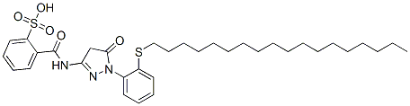 CAS#: 2566-86-1, 2-[[1-(2-Octadecylsulfanylphenyl)-5-Oxo-4H-Pyrazol-3-Yl]Carbamoyl]Benzenesulfonic Acid