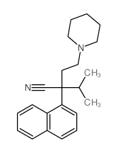 CAS 登录号：2572-77-2， 3-甲基-2-萘-1-基-2-(2-哌啶-1-基乙基)丁腈