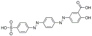 CAS 登录号：25747-21-1， 5-[[4-[(4-磺基苯基)偶氮]苯基]偶氮]水杨酸