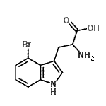 CAS 登录号：25796-04-7， 4-溴色氨酸