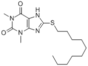 CAS 登录号：25837-29-0， 8-(癸基硫代)茶碱