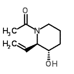 CAS 登录号：259526-27-7， 1-[(2R,3S)-3-羟基-2-乙烯基-1-哌啶基]乙酮