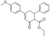 CAS 登录号：25960-25-2， 4-(4-甲氧基苯基)-2-氧代-6-苯基-3-环己烯-1-羧酸乙酯