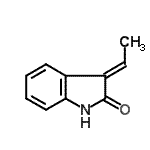 CAS 登录号：2597-29-7， (3E)-3-亚乙基-1,3-二氢-2H-吲哚-2-酮
