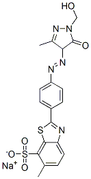 CAS 登录号：25983-65-7， 2-[4-[[[1-(羟基甲基)-4,5-二氢-3-甲基-5-氧代-1H-吡唑]-4-基]偶氮]苯基]-6-甲基-7-苯并噻唑磺酸钠盐