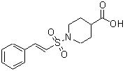CAS 登录号：260441-69-8， 1-{[(E)-2-苯基乙烯基]磺酰基}-4-哌啶羧酸