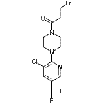 CAS 登录号：260554-80-1， 3-溴-1-{4-[3-氯-5-(三氟甲基)-2-吡啶基]-1-哌嗪基}-1-丙酮