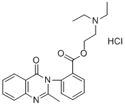 CAS#: 2619-06-9, Diethyl-[2-[2-(2-Methyl-4-Oxoquinazolin-3-Yl)Benzoyl]Oxyethyl]Azanium Chloride