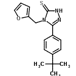 CAS#: 261946-00-3, 4-(2-Furylmethyl)-5-[4-(2-Methyl-2-Propanyl)Phenyl]-2,4-Dihydro-3H-1,2,4-Triazole-3-Thione
