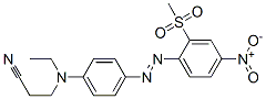 CAS 登录号：26215-07-6， 3-[乙基[4-[[2-(甲基磺酰基)-4-硝基苯基]偶氮]苯基]氨基]丙腈