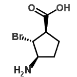 CAS 登录号：262280-29-5， (1R,2R,3R)-3-氨基-2-溴环戊烷羧酸