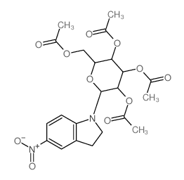 CAS#: 26386-09-4, 2,3-Dihydro-5-Nitro-1-(2-O,3-O,4-O,6-O-Tetraacetyl-beta-D-Glucopyranosyl)-1H-Indole